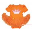 Queen's Day Orange Baby Bodysuit Pettiskirt & Crown Print JS4447